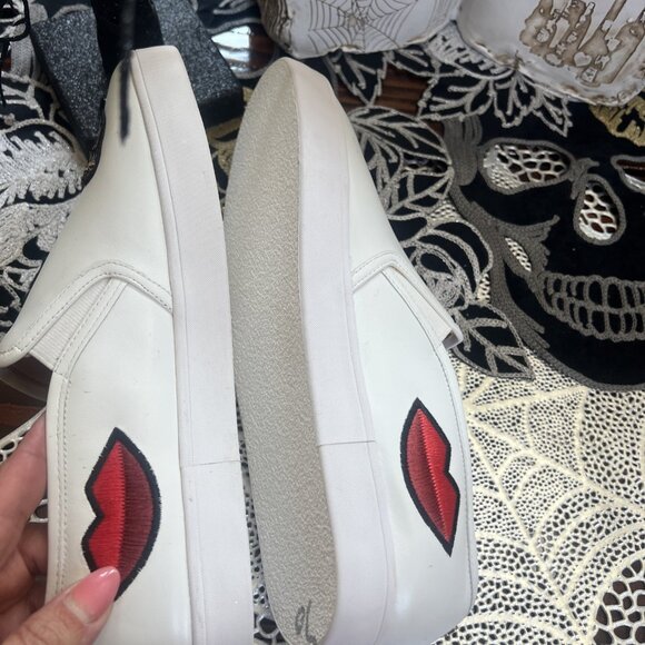 Kate Spade Lizbeth Women's Sneakers White Leather Cats Meow Slip-On Shoes 10 - Picture 10 of 13